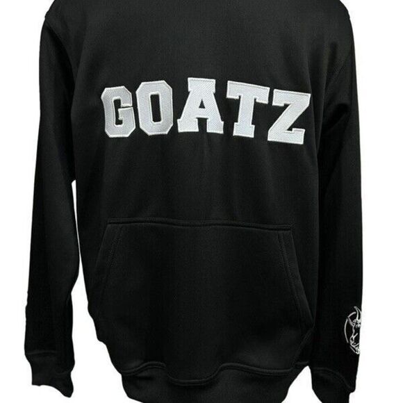 Goatz Crewneck Sweatshirt Mens Size Medium Black Pullover Logo Embroidered - Picture 1 of 5